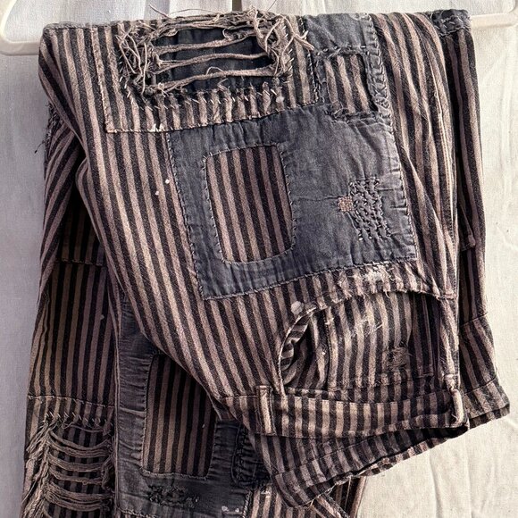 Magnolia Pearl Yarn Dyed Patchwork Striped Miners - Picture 5 of 16